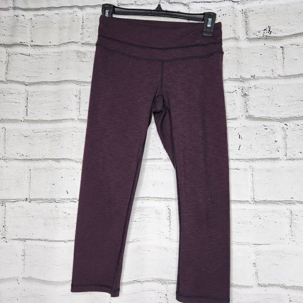 Lucy Activewear Purple Mid Rise Capri Workout Leggings Womens Small